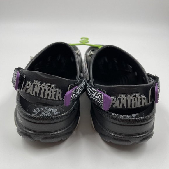 Crocs X Black Panther Wakanda Forever Clogs W10 M8 Marvel Special Edition NWT - Picture 6 of 11